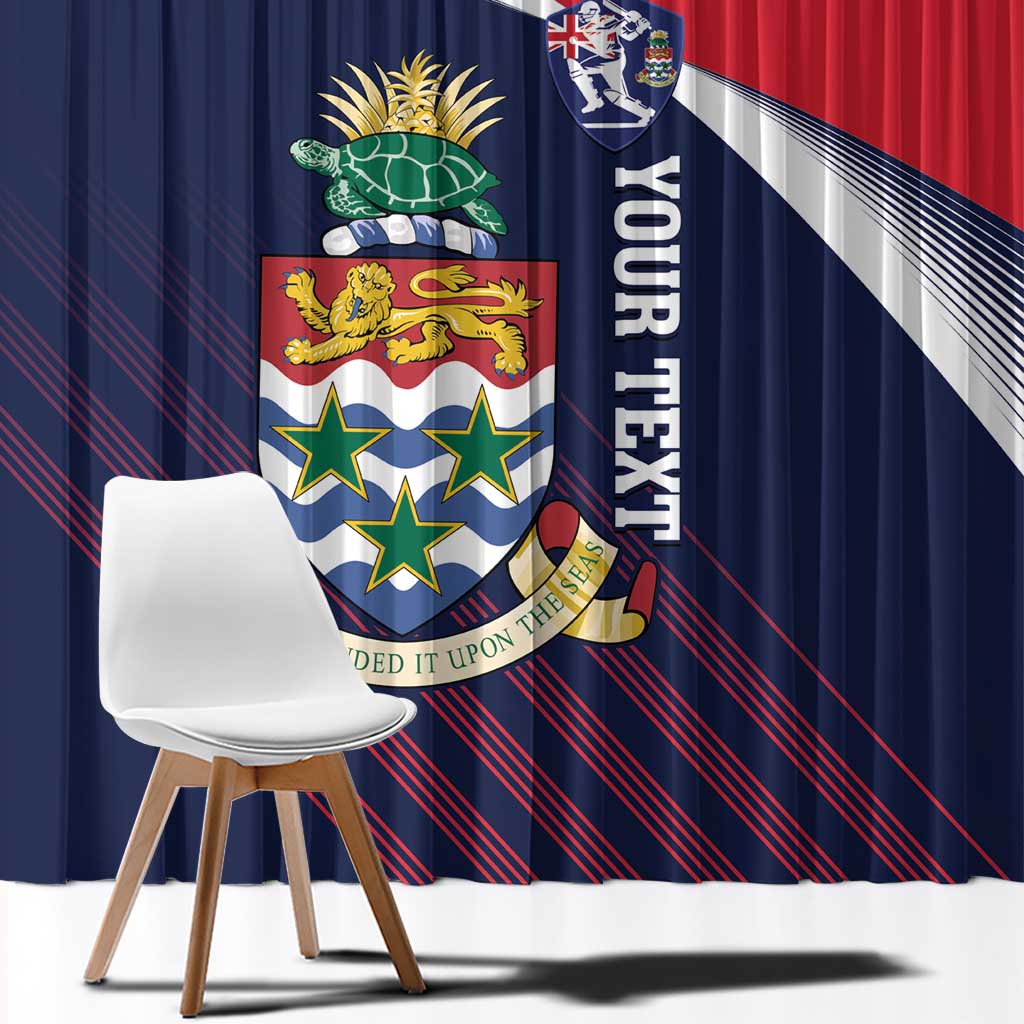 Custom Cayman Islands Cricket Window Curtain 2025 Sporty Style