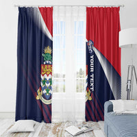 Custom Cayman Islands Cricket Window Curtain 2025 Sporty Style