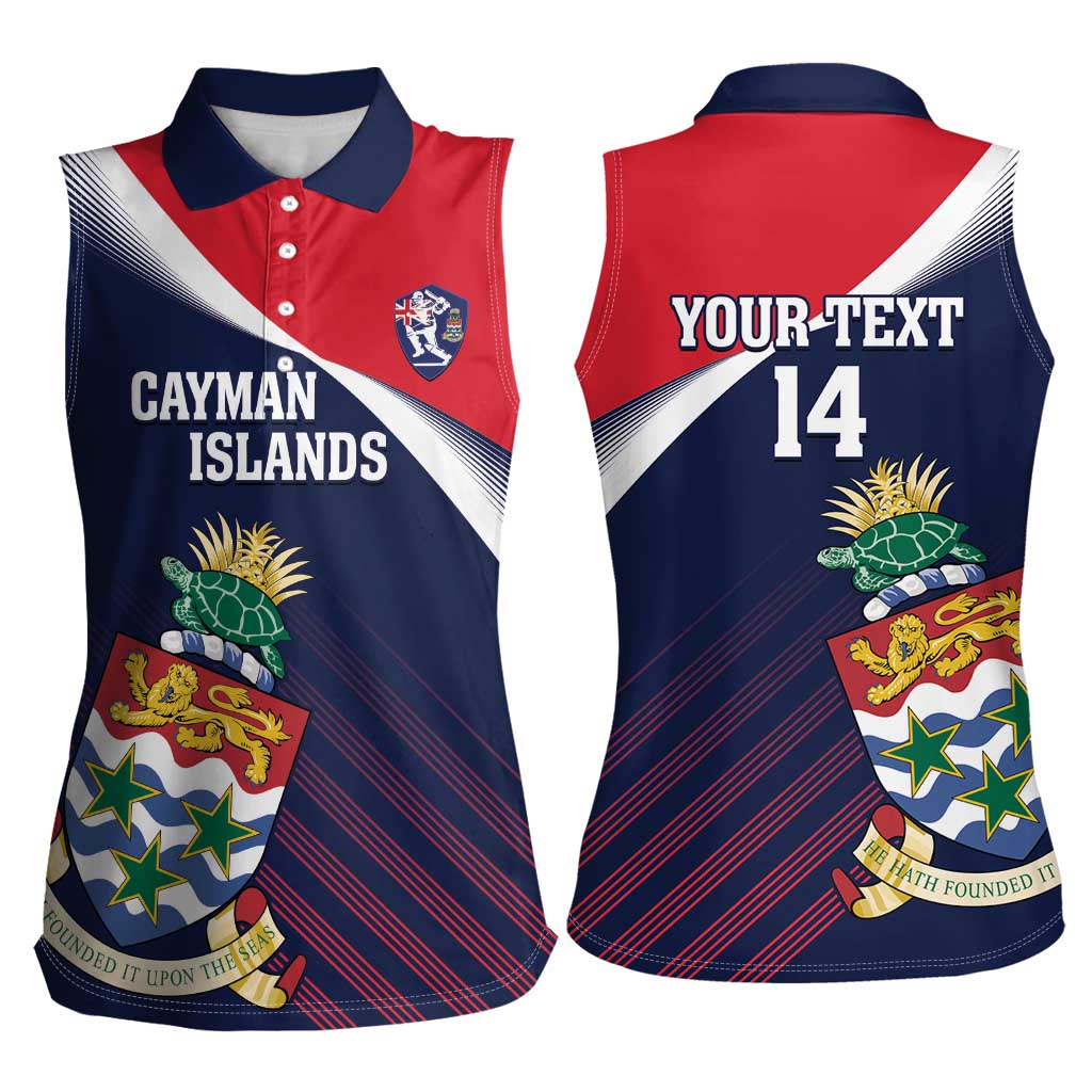 Custom Cayman Islands Cricket Women Sleeveless Polo Shirt 2025 Sporty Style