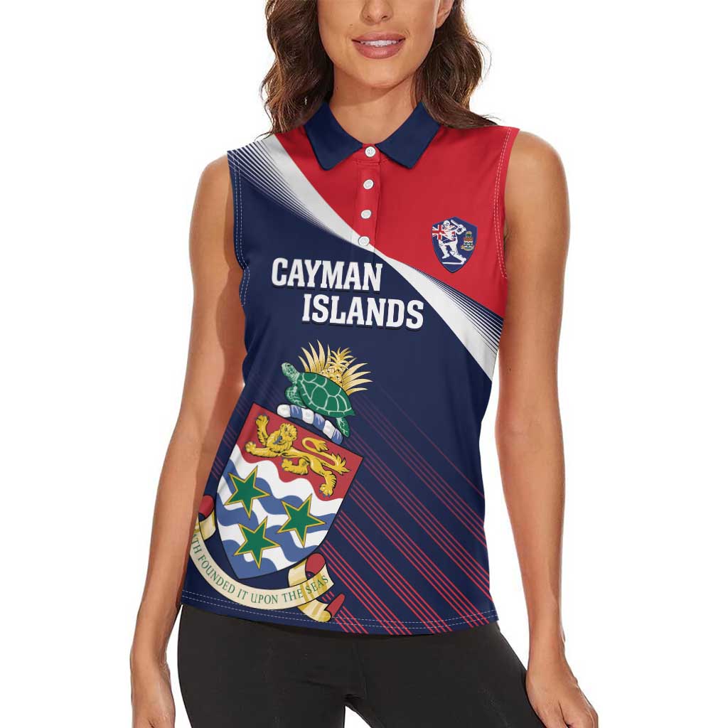 Custom Cayman Islands Cricket Women Sleeveless Polo Shirt 2025 Sporty Style