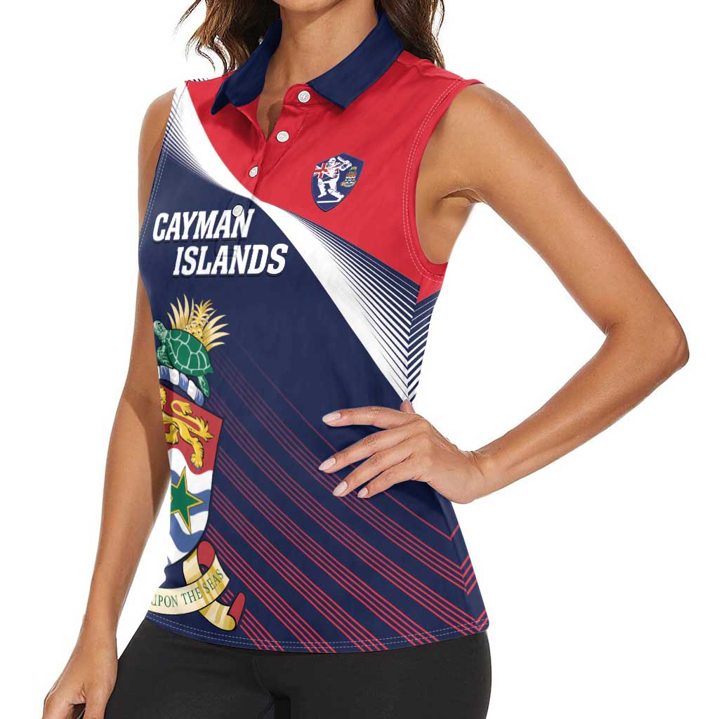 Custom Cayman Islands Cricket Women Sleeveless Polo Shirt 2025 Sporty Style