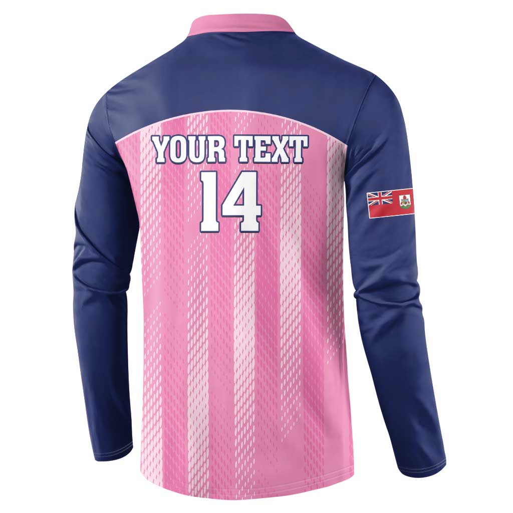 Custom Bermuda Cricket Button Sweatshirt Go Gombey Warriors