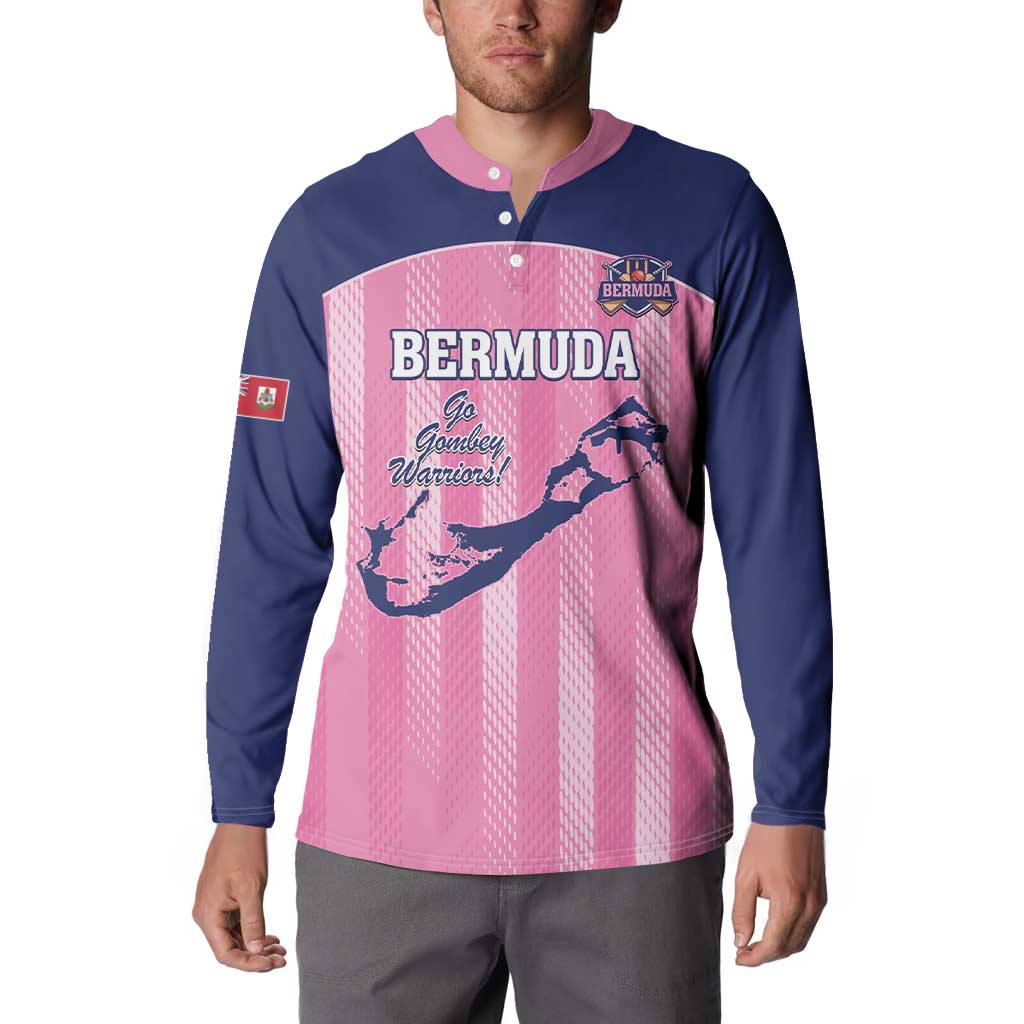 Custom Bermuda Cricket Button Sweatshirt Go Gombey Warriors