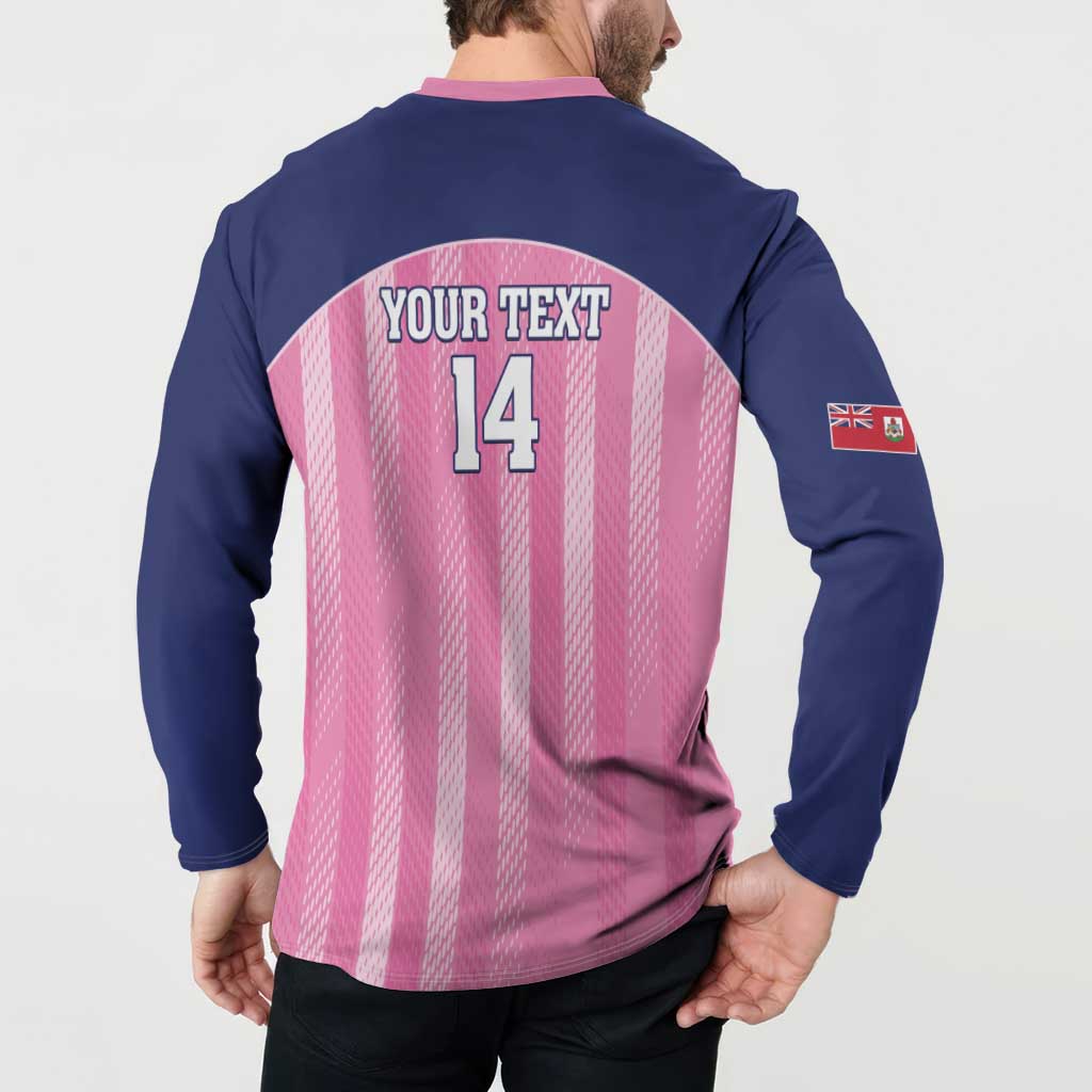 Custom Bermuda Cricket Button Sweatshirt Go Gombey Warriors