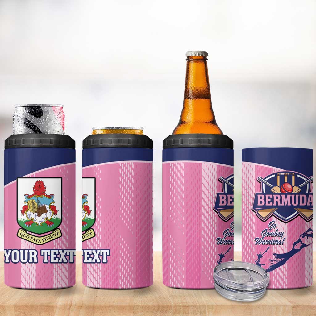 Custom Bermuda Cricket 4 in 1 Can Cooler Tumbler Go Gombey Warriors