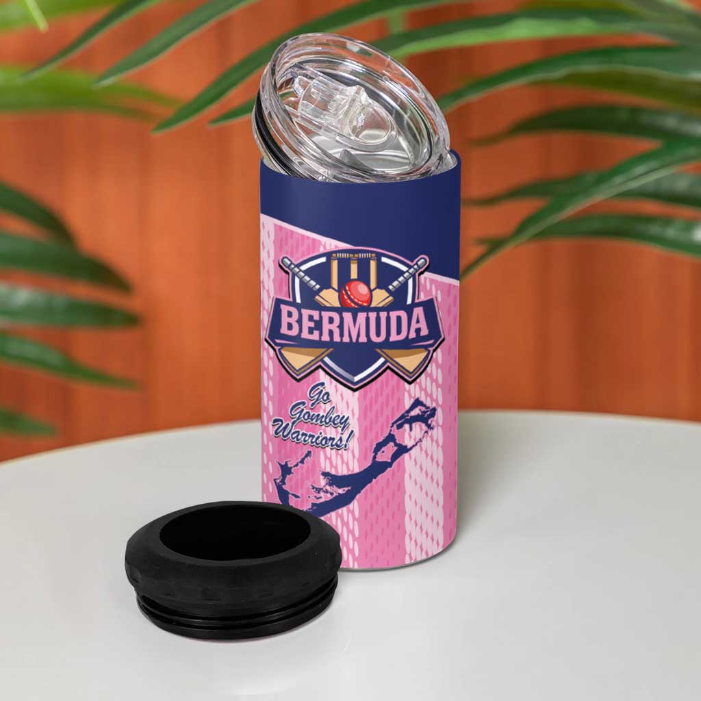 Custom Bermuda Cricket 4 in 1 Can Cooler Tumbler Go Gombey Warriors