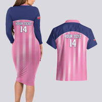 Custom Bermuda Cricket Couples Matching Long Sleeve Bodycon Dress and Hawaiian Shirt Go Gombey Warriors