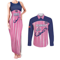 Custom Bermuda Cricket Couples Matching Tank Maxi Dress and Long Sleeve Button Shirt Go Gombey Warriors