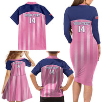 Custom Bermuda Cricket Family Matching Long Sleeve Bodycon Dress and Hawaiian Shirt Go Gombey Warriors