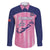 Custom Bermuda Cricket Family Matching Off The Shoulder Long Sleeve Dress and Hawaiian Shirt Go Gombey Warriors