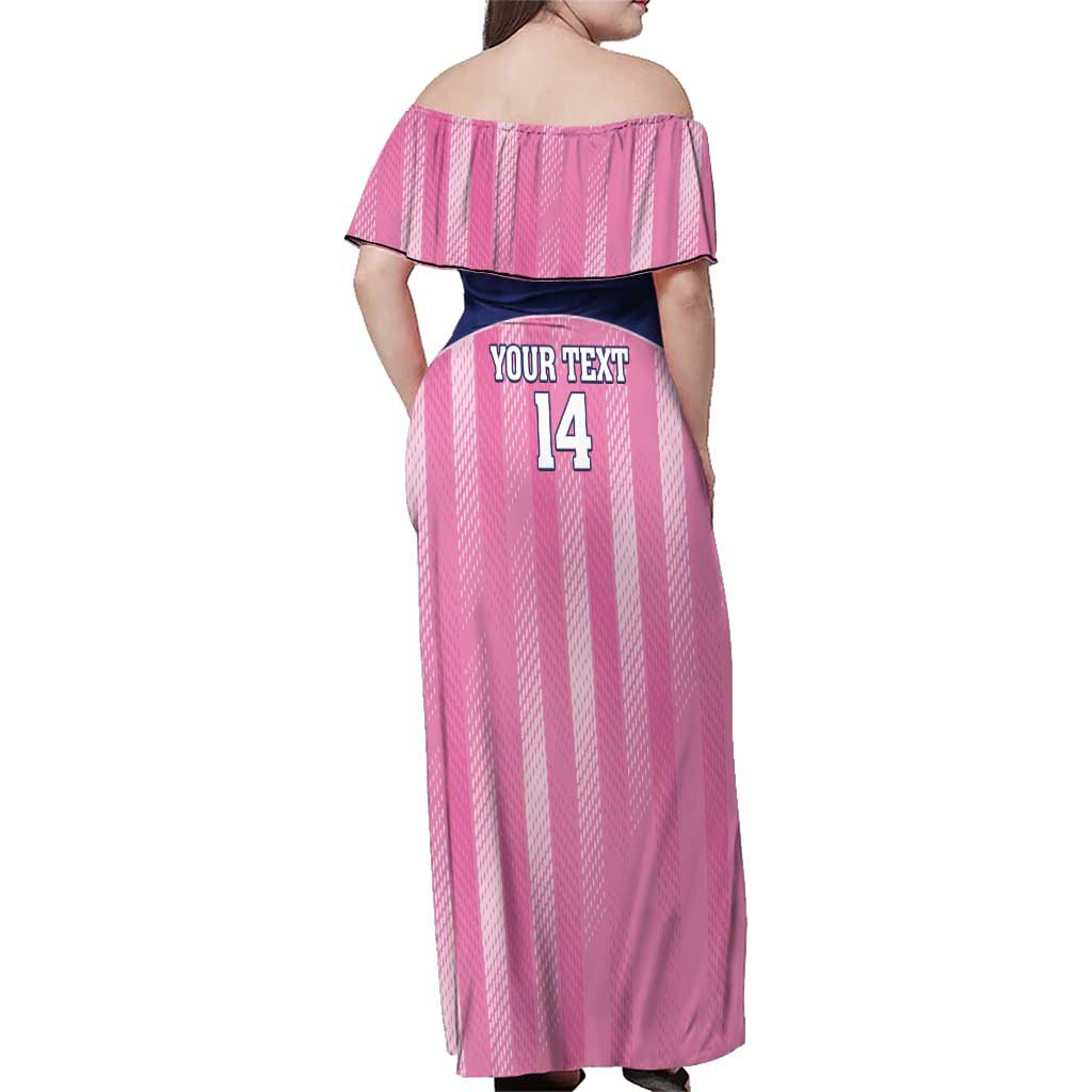 Custom Bermuda Cricket Family Matching Off Shoulder Maxi Dress and Hawaiian Shirt Go Gombey Warriors