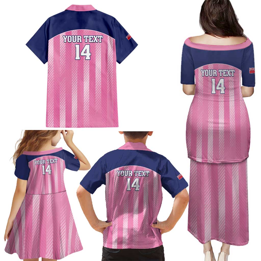 Custom Bermuda Cricket Family Matching Puletasi and Hawaiian Shirt Go Gombey Warriors