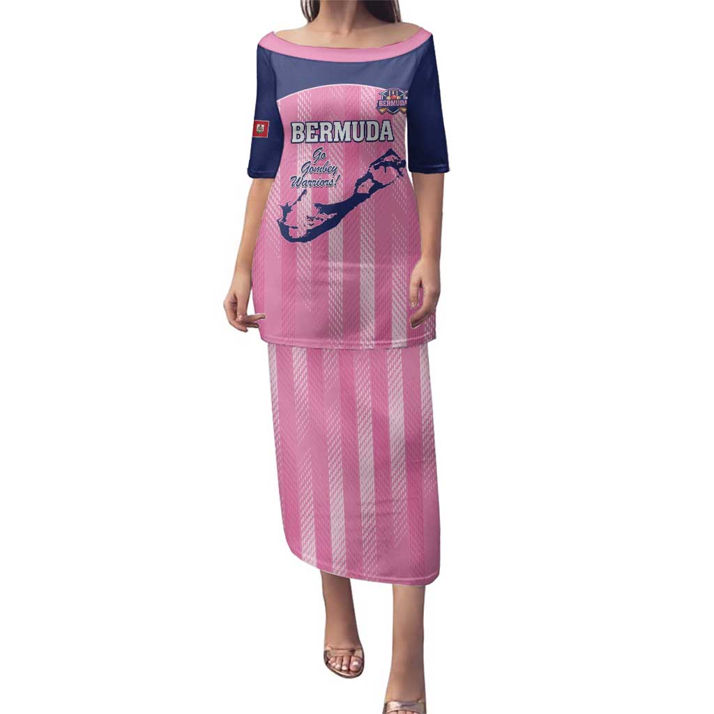 Custom Bermuda Cricket Family Matching Puletasi and Hawaiian Shirt Go Gombey Warriors