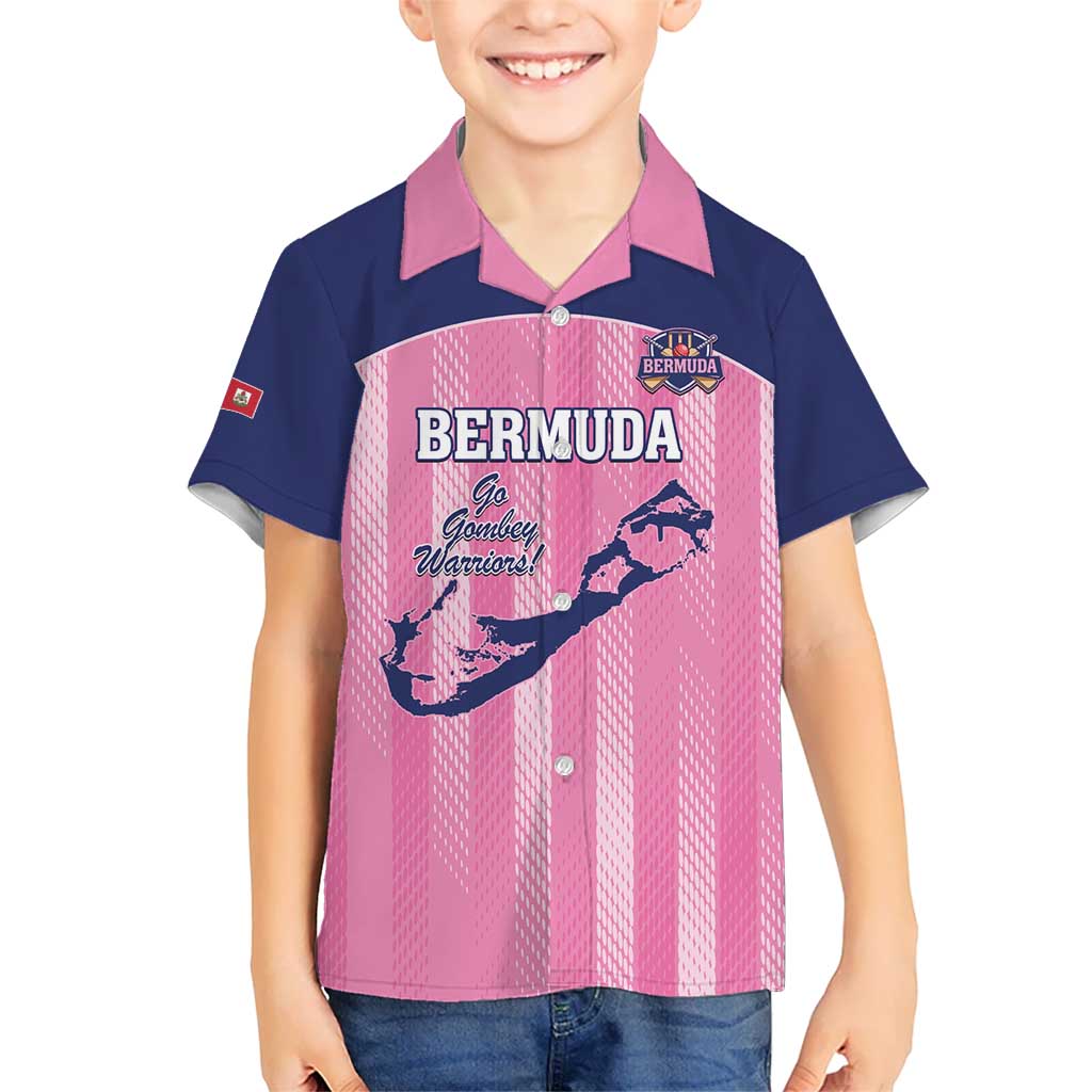 Custom Bermuda Cricket Kid Hawaiian Shirt Go Gombey Warriors