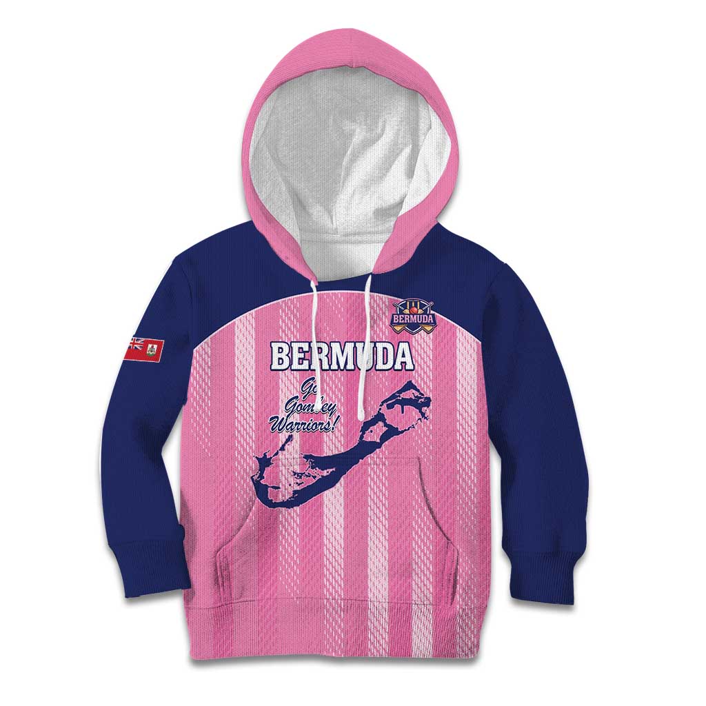 Custom Bermuda Cricket Kid Hoodie Go Gombey Warriors