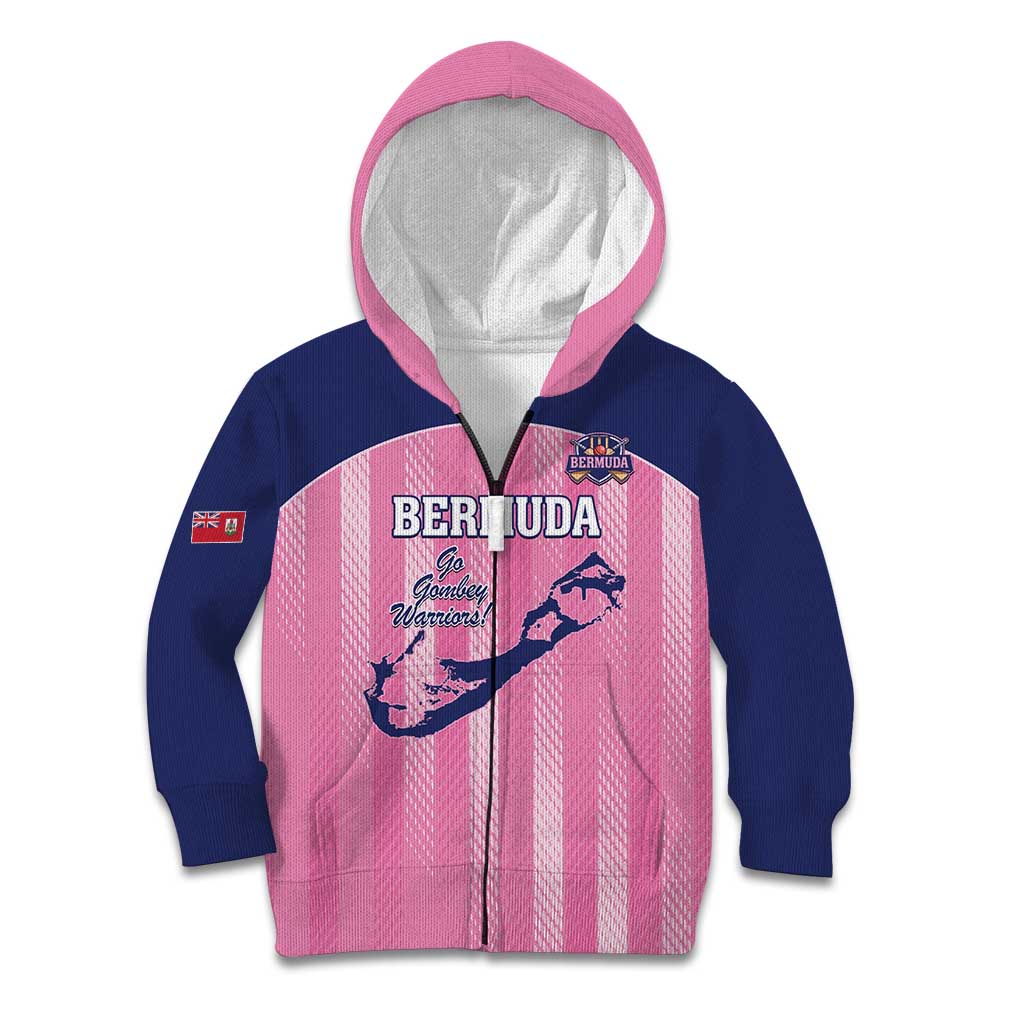 Custom Bermuda Cricket Kid Hoodie Go Gombey Warriors