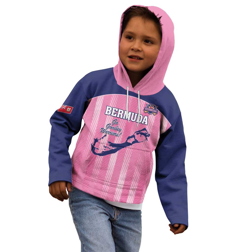 Custom Bermuda Cricket Kid Hoodie Go Gombey Warriors