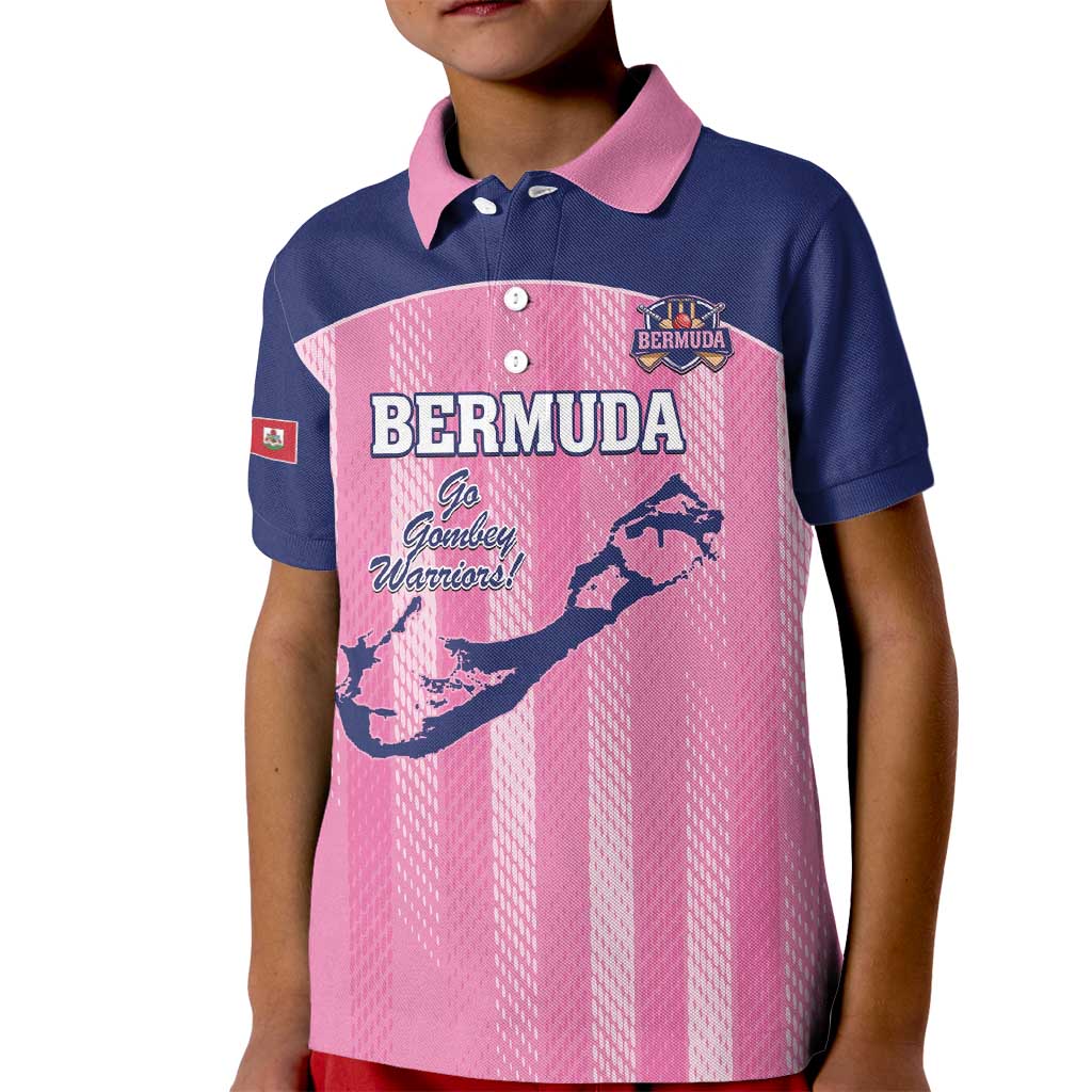 Custom Bermuda Cricket Kid Polo Shirt Go Gombey Warriors