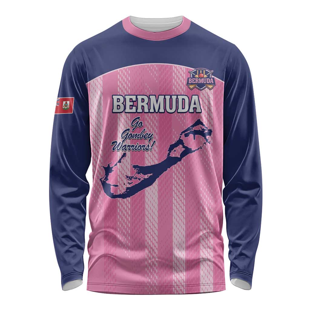 Custom Bermuda Cricket Long Sleeve Shirt Go Gombey Warriors