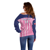 Custom Bermuda Cricket Off Shoulder Sweater Go Gombey Warriors