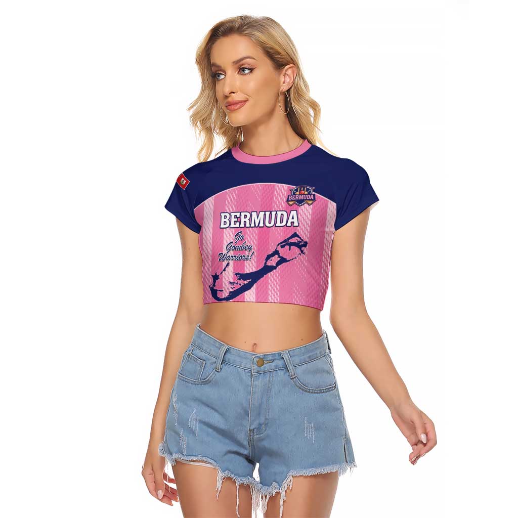 Custom Bermuda Cricket Raglan Cropped T Shirt Go Gombey Warriors