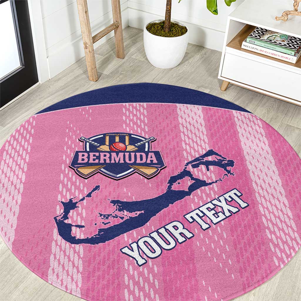 Custom Bermuda Cricket Round Carpet Go Gombey Warriors