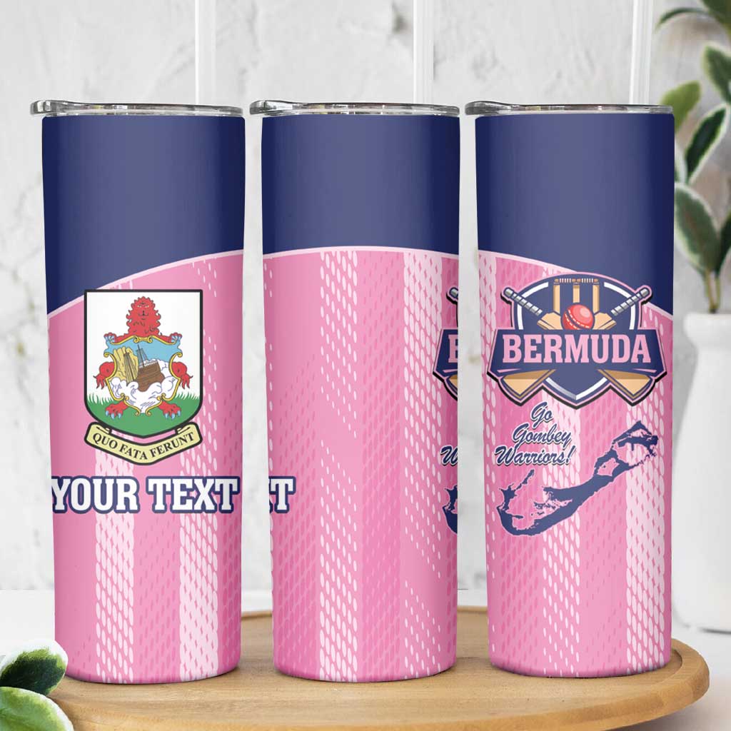 Custom Bermuda Cricket Skinny Tumbler Go Gombey Warriors