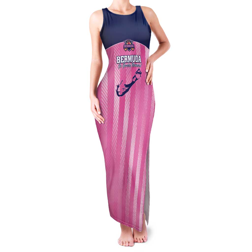 Custom Bermuda Cricket Tank Maxi Dress Go Gombey Warriors