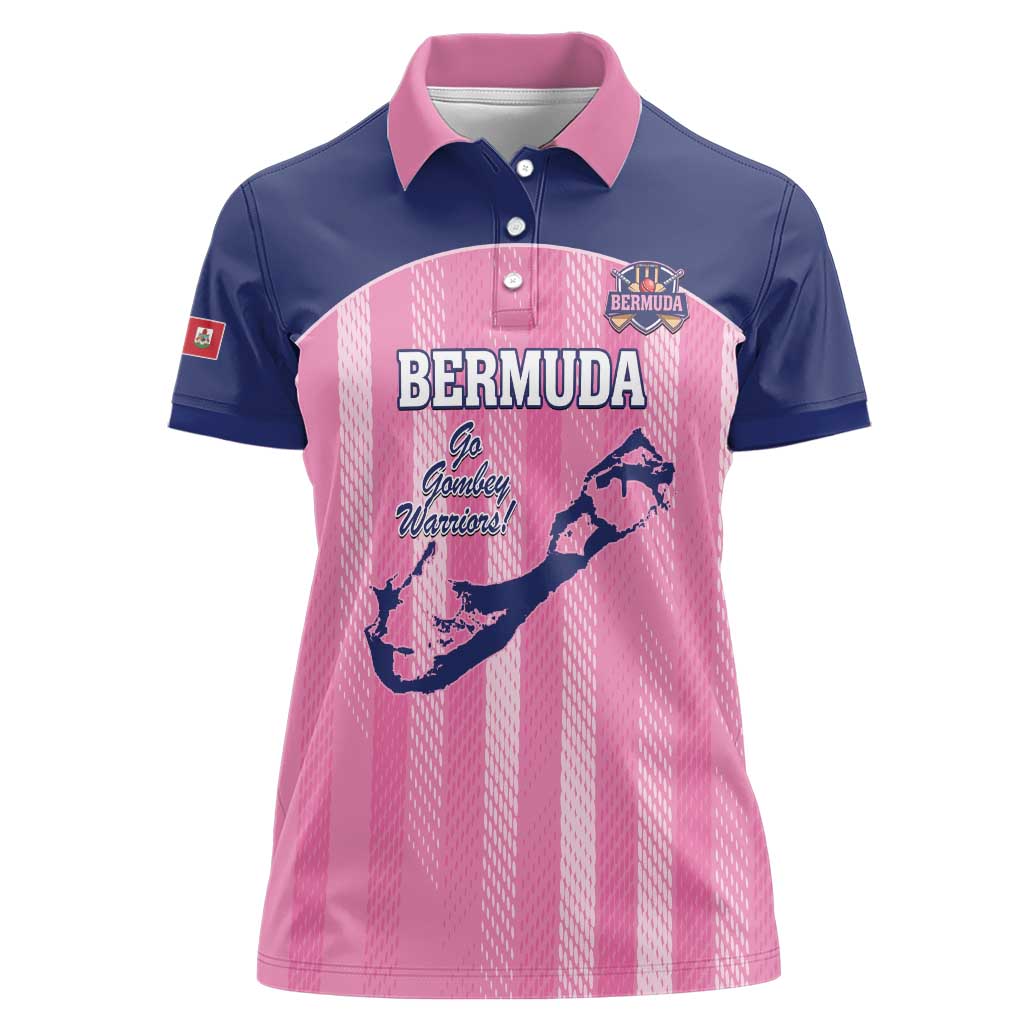 Custom Bermuda Cricket Women Polo Shirt Go Gombey Warriors