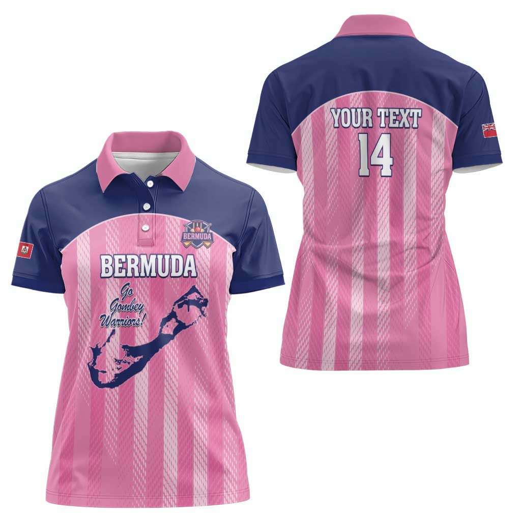 Custom Bermuda Cricket Women Polo Shirt Go Gombey Warriors
