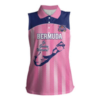 Custom Bermuda Cricket Women Sleeveless Polo Shirt Go Gombey Warriors