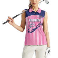 Custom Bermuda Cricket Women Sleeveless Polo Shirt Go Gombey Warriors