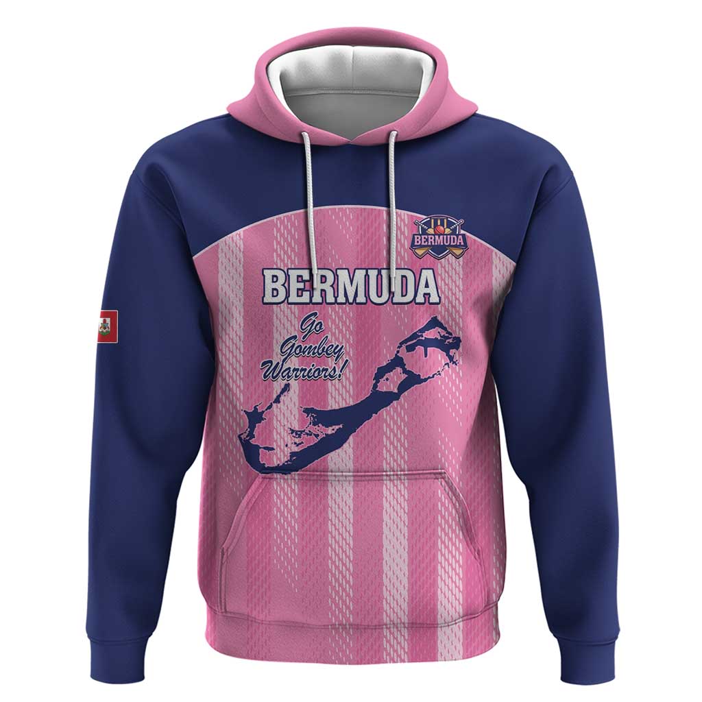 Custom Bermuda Cricket Zip Hoodie Go Gombey Warriors
