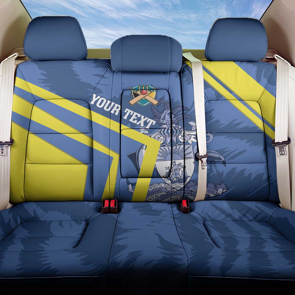Custom The Bahamas Cricket Back Car Seat Cover Come On Bahamian