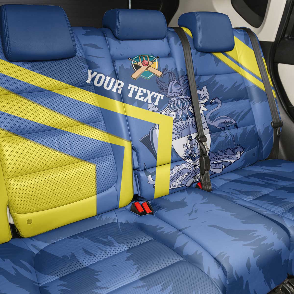 Custom The Bahamas Cricket Back Car Seat Cover Come On Bahamian