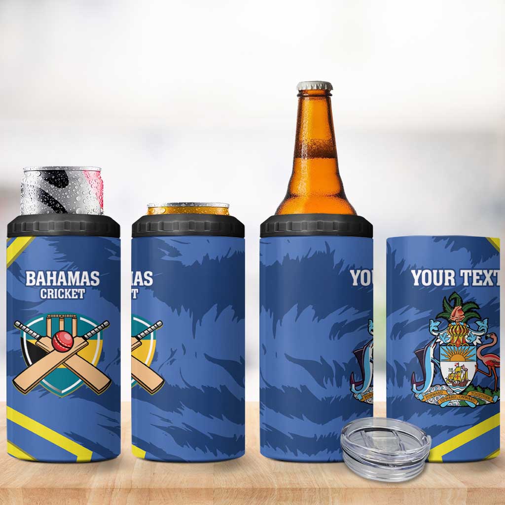 Custom The Bahamas Cricket 4 in 1 Can Cooler Tumbler Come On Bahamian