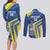 Custom The Bahamas Cricket Couples Matching Long Sleeve Bodycon Dress and Long Sleeve Button Shirt Come On Bahamian