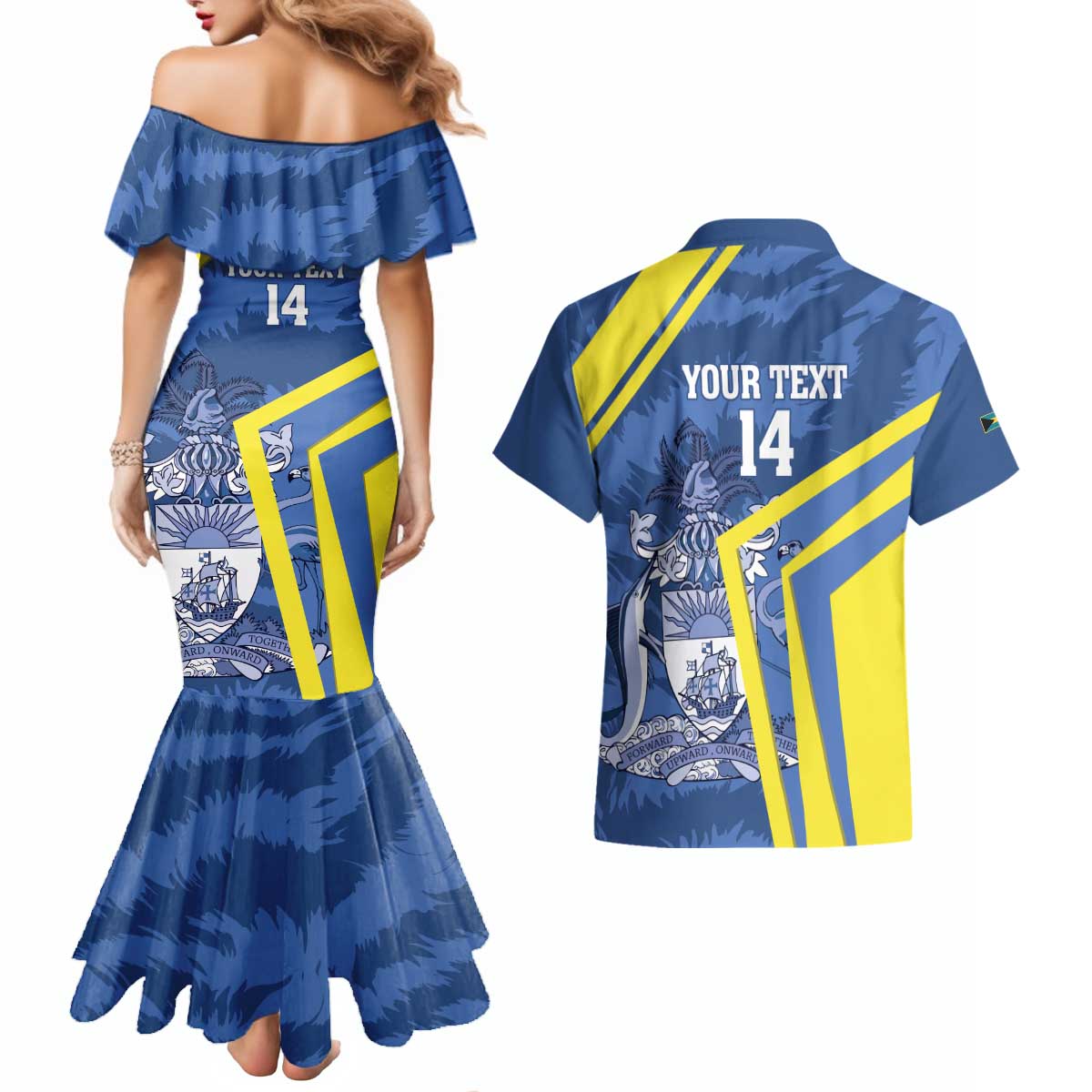 Custom The Bahamas Cricket Couples Matching Mermaid Dress and Hawaiian Shirt Come On Bahamian