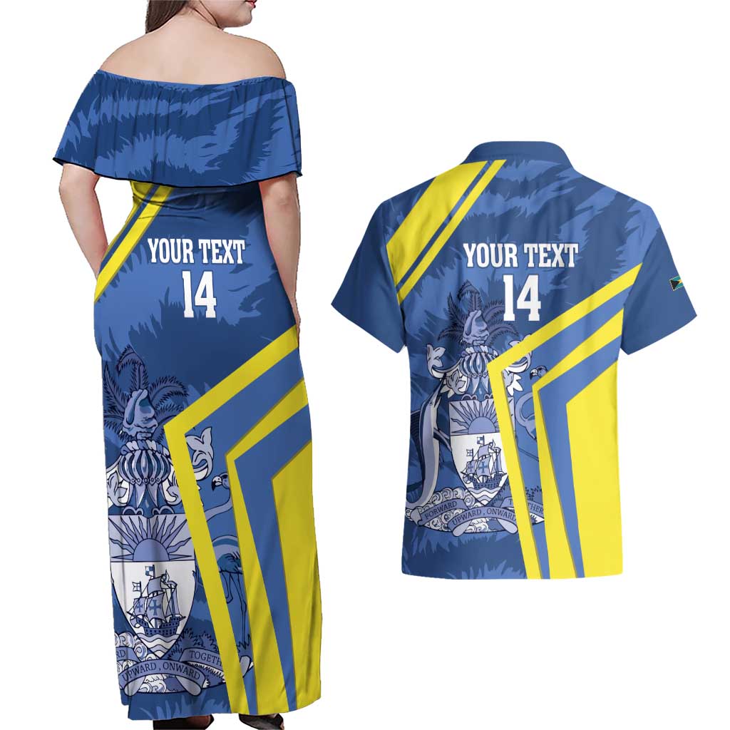 Custom The Bahamas Cricket Couples Matching Off Shoulder Maxi Dress and Hawaiian Shirt Come On Bahamian