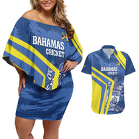Custom The Bahamas Cricket Couples Matching Off Shoulder Short Dress and Hawaiian Shirt Come On Bahamian