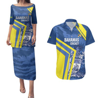 Custom The Bahamas Cricket Couples Matching Puletasi and Hawaiian Shirt Come On Bahamian