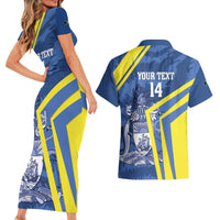 Custom The Bahamas Cricket Couples Matching Short Sleeve Bodycon Dress and Hawaiian Shirt Come On Bahamian