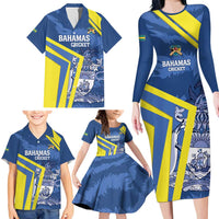 Custom The Bahamas Cricket Family Matching Long Sleeve Bodycon Dress and Hawaiian Shirt Come On Bahamian