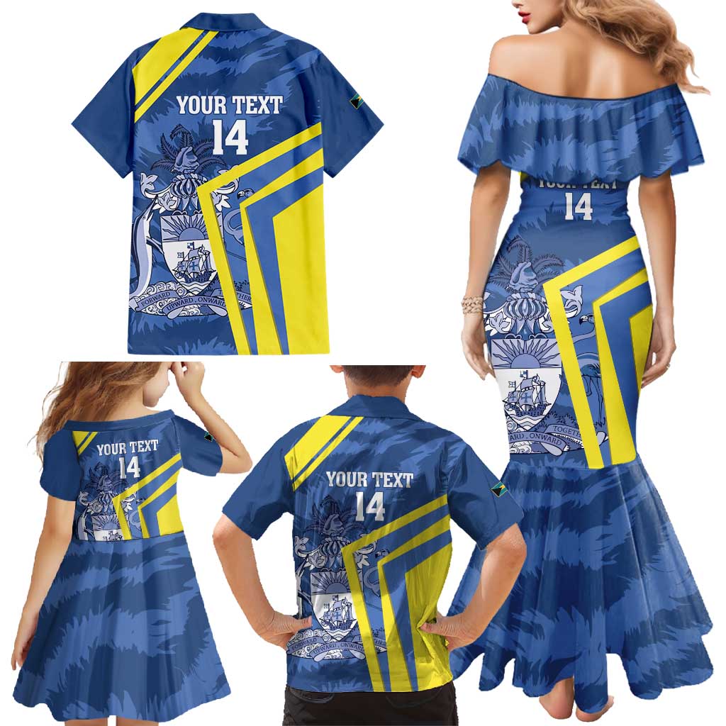 Custom The Bahamas Cricket Family Matching Mermaid Dress and Hawaiian Shirt Come On Bahamian