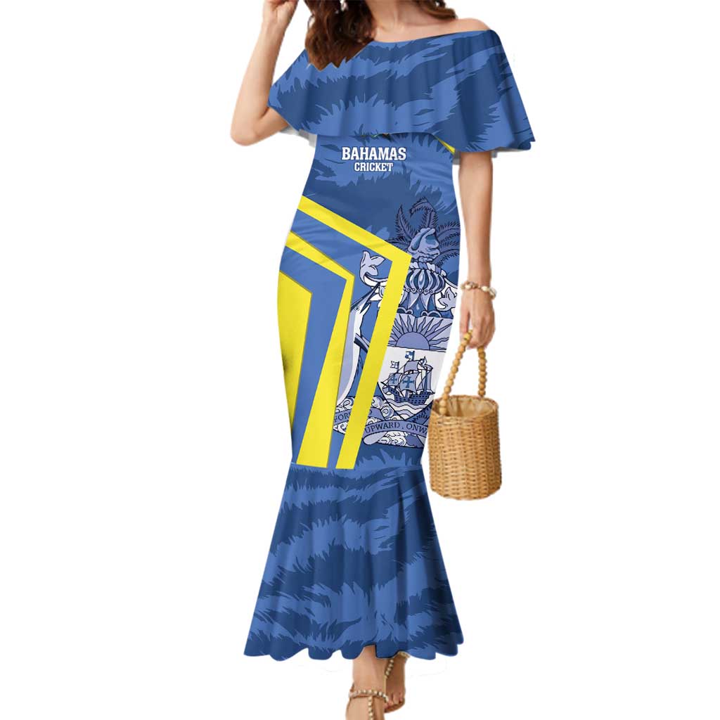 Custom The Bahamas Cricket Family Matching Mermaid Dress and Hawaiian Shirt Come On Bahamian