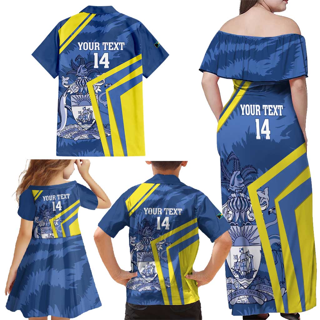 Custom The Bahamas Cricket Family Matching Off Shoulder Maxi Dress and Hawaiian Shirt Come On Bahamian