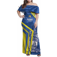 Custom The Bahamas Cricket Family Matching Off Shoulder Maxi Dress and Hawaiian Shirt Come On Bahamian
