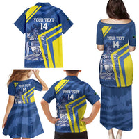 Custom The Bahamas Cricket Family Matching Puletasi and Hawaiian Shirt Come On Bahamian