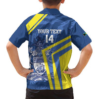 Custom The Bahamas Cricket Family Matching Short Sleeve Bodycon Dress and Hawaiian Shirt Come On Bahamian