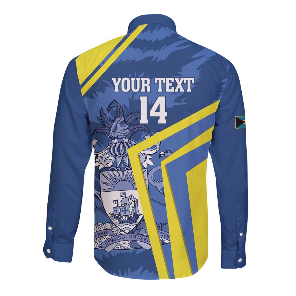 Custom The Bahamas Cricket Long Sleeve Button Shirt Come On Bahamian